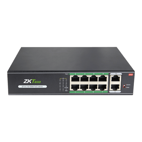 ZKTeco POE 8-Port Switch Network Management PoE Switch with 8 PoE Ports
