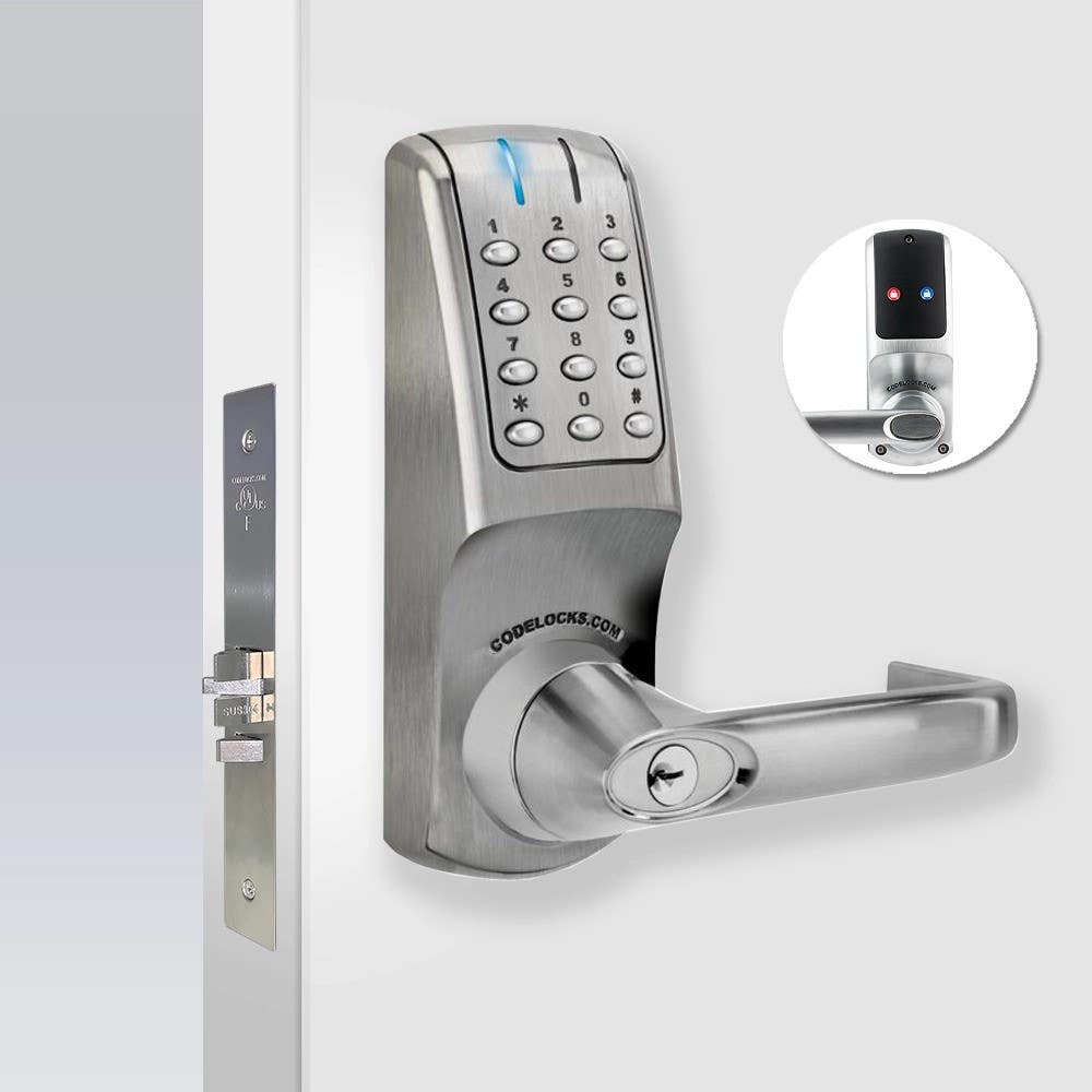 Codelocks CL5250 DND US BS Heavy Duty Mortise Lock, Do Not Disturb (DND), ANSI Grade 2, Brushed Steel