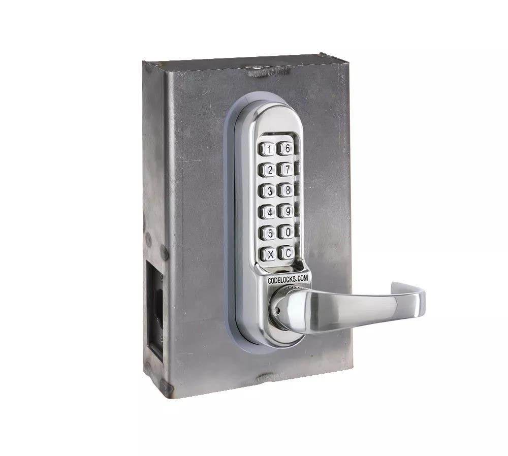 Codelocks 98588 CL510 Heavy Duty Tubular Latchbolt Lock, Aluminum Gate Box Kit, Stainless Steel