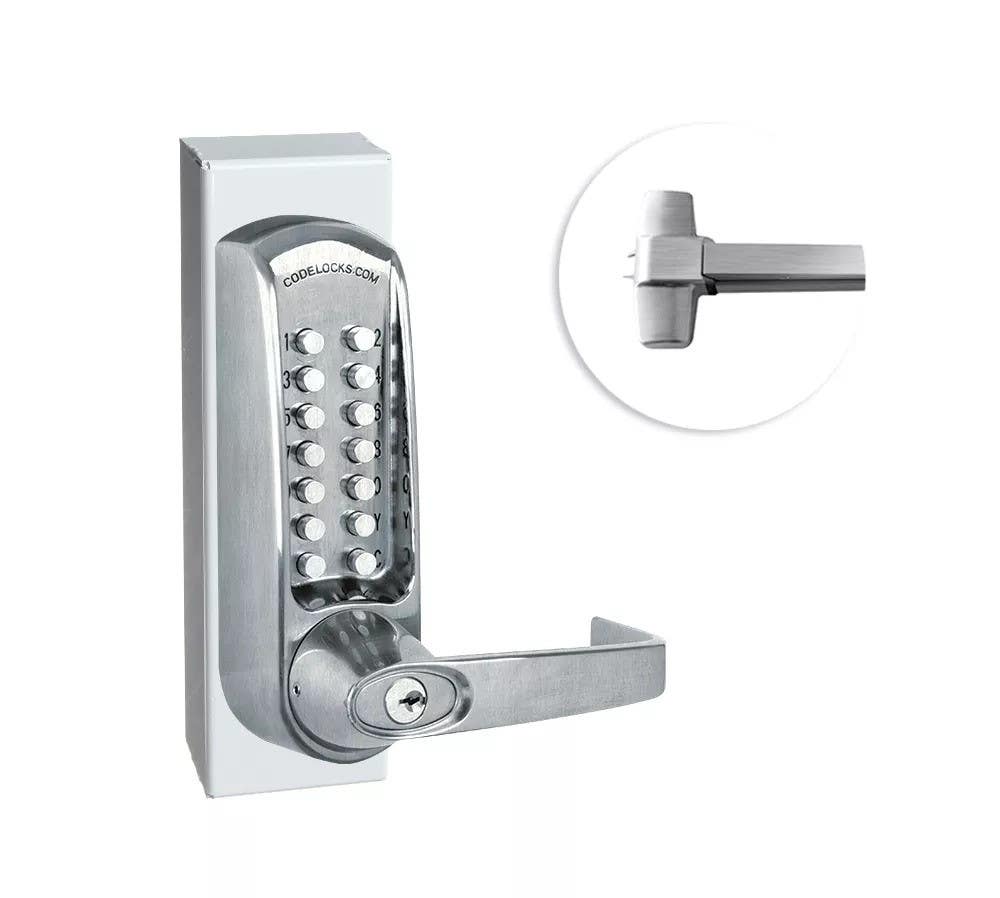 Codelocks 9 CL600PK Heavy Duty Lock w/ Panic Bar Exit Device Hardware Kit
