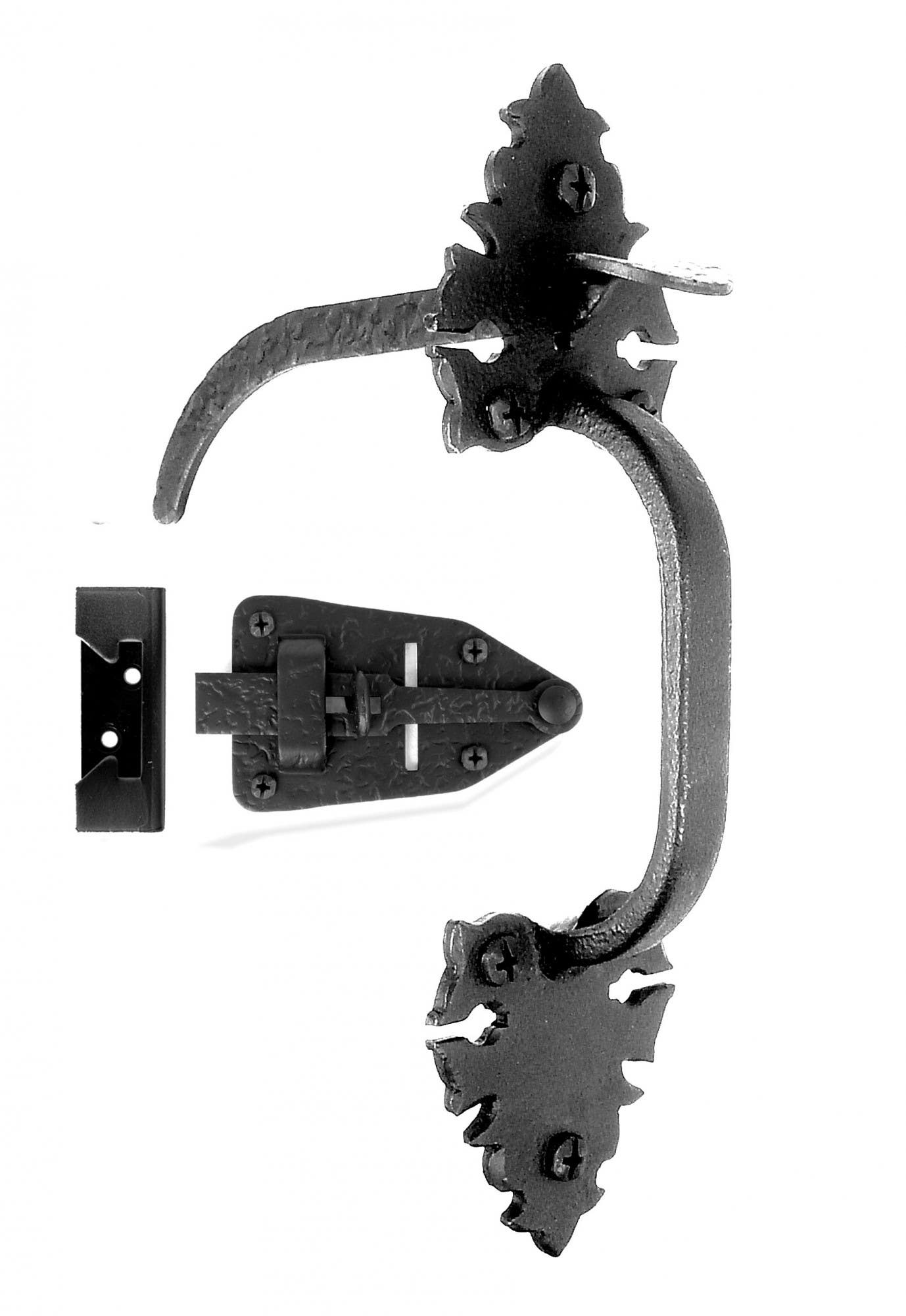 Acorn WU6BI Small Cast Warwick Handle Rim Latch Set