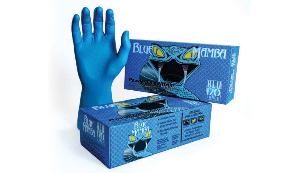 Black Mamba BLU Blue Mamba Nitrile Disposable Glove, Box of 100 Units