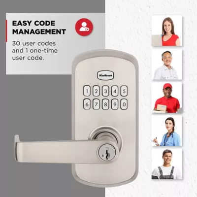 Kwikset 955K SmartCode SmartCode 955 Kingston Electronic Lever, Keyed One Side