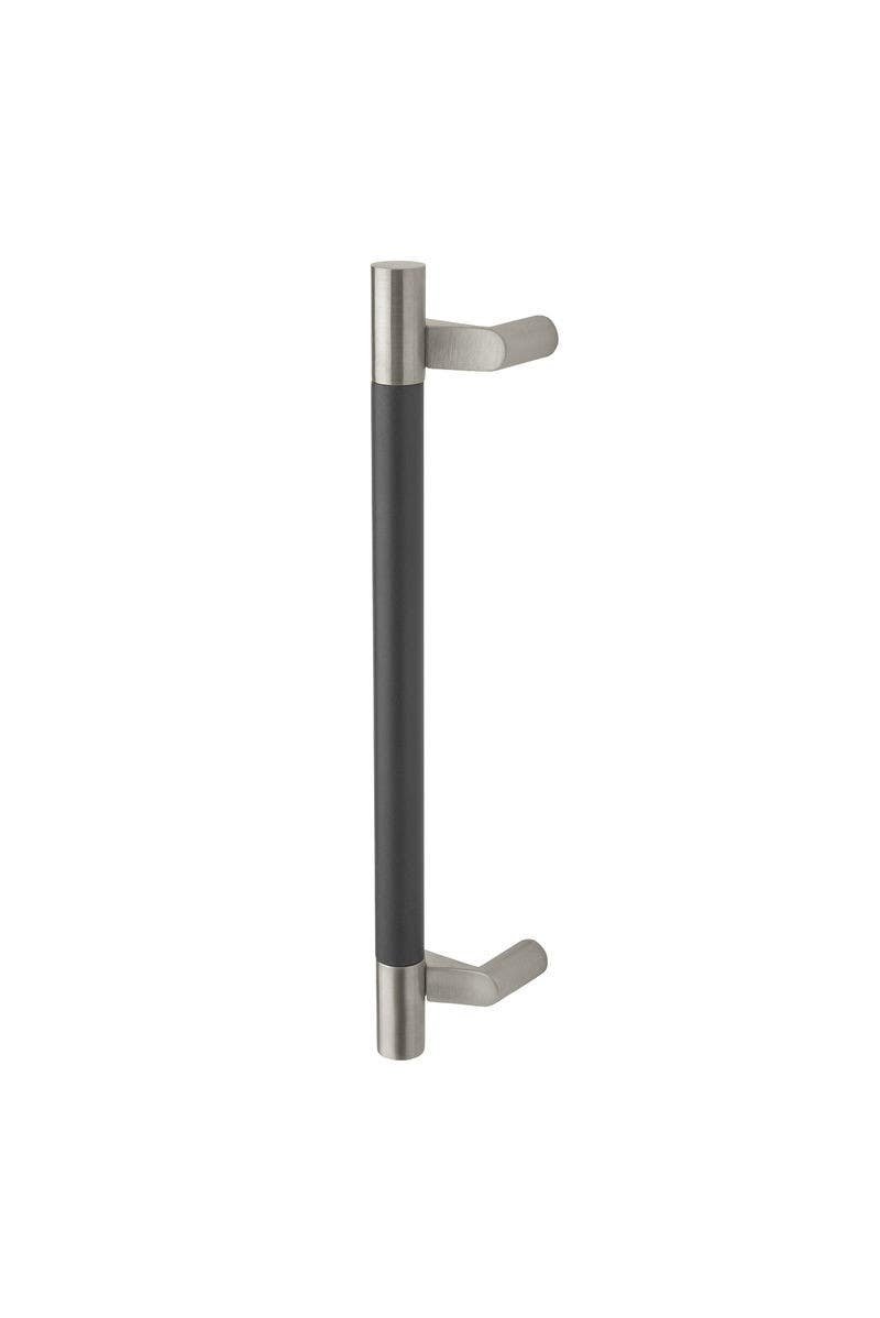 Rockwood RM1430 NoirMet, Small Door Pull, Offset - Flat Ends, Black Aluminum Grip
