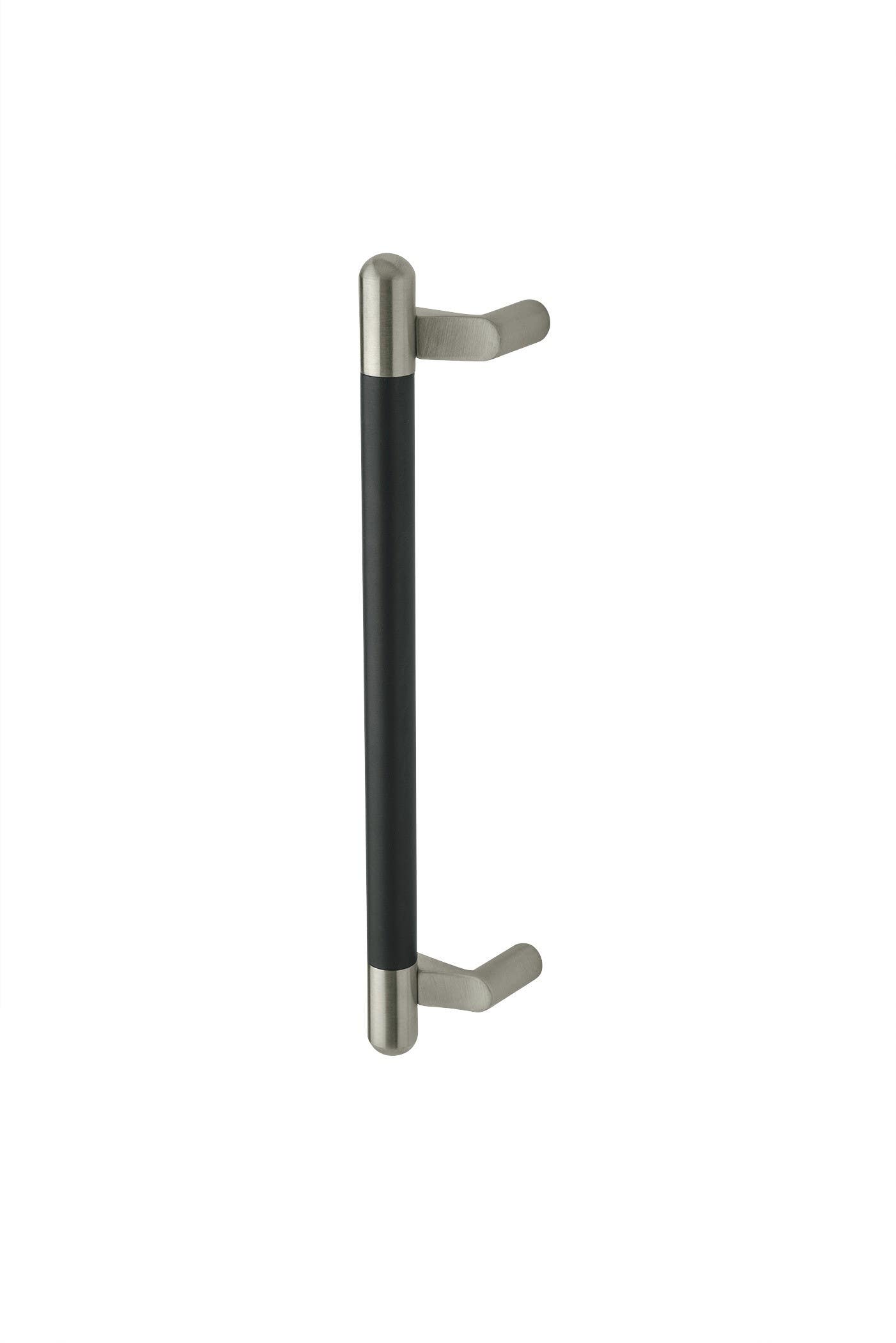 Rockwood RM1470 NoirMet, Small Door Pull, Offset - Round Ends, Black Aluminum Grip