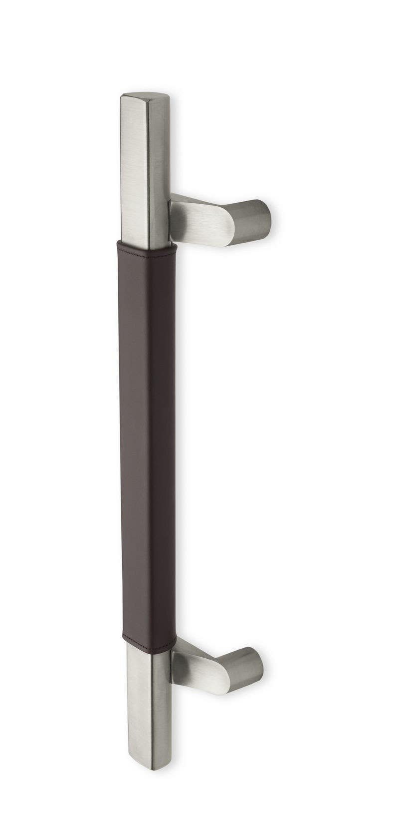 Rockwood RM6151 AccenTek, Offset Door Pull w/ Leather Grip, D-Tube, Flat Grip, Flat Ends