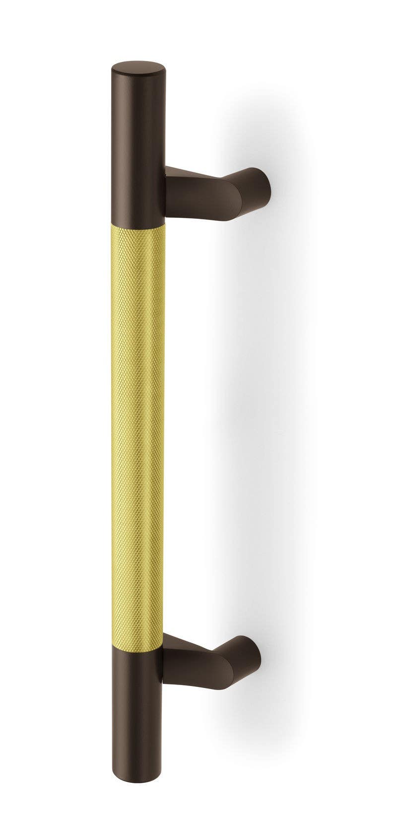 Rockwood RM7511MP Knurled Series, Offset Door Pull w/ Mid-Post, Round Grip, Flat Ends