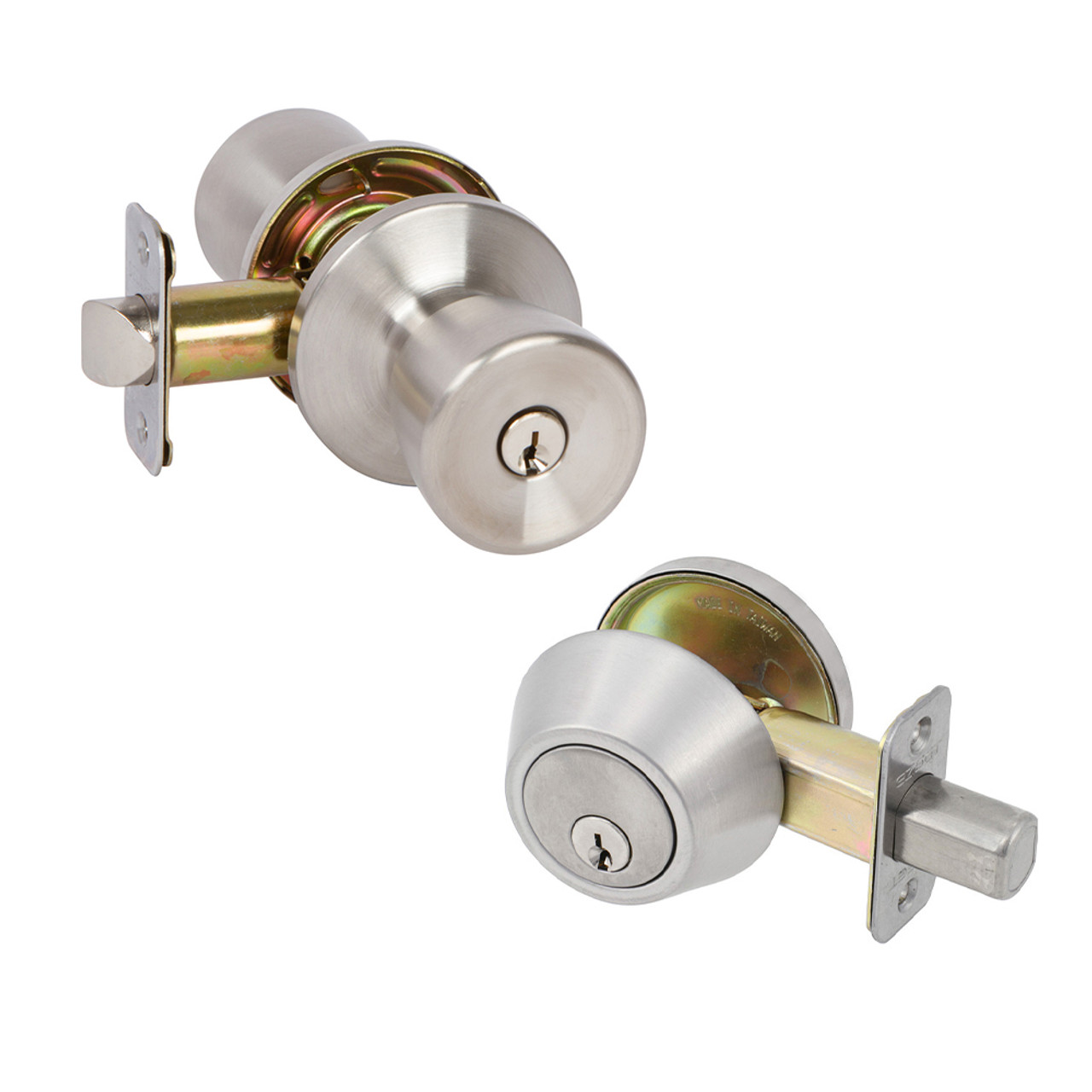 Delaney D18522 Galway Grade 3 Entry Knobset w/ Deadbolt Combo, Stainless Steel