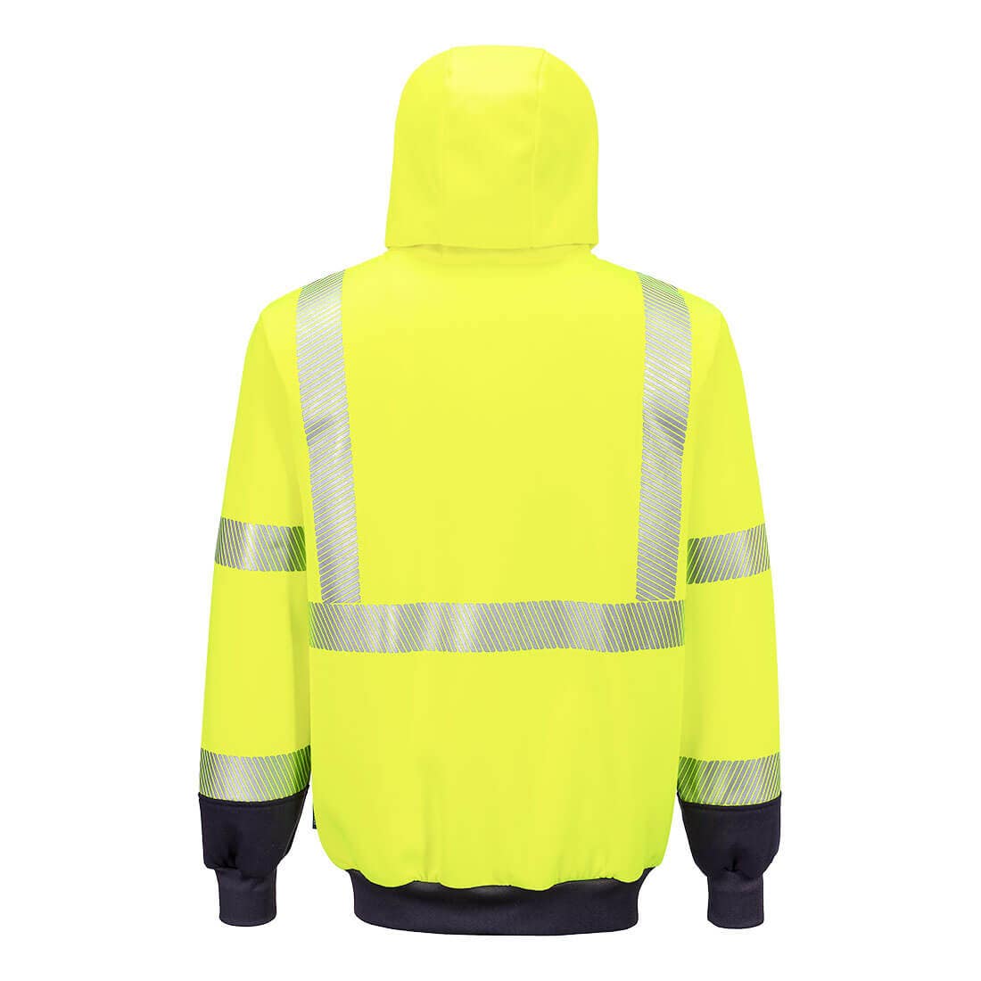 Portwest UB320 Hi-Vis Contrast Segmented Tape Zipped Hoodie