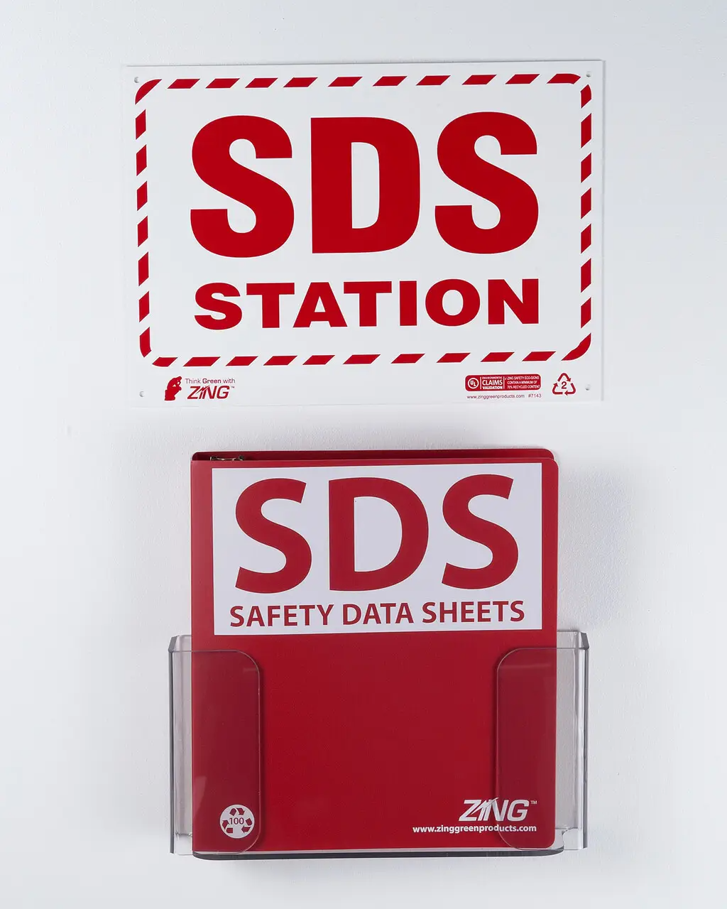 ZING 2708 Eco SDS Economy Station Kit, Holder, Binder and Sign