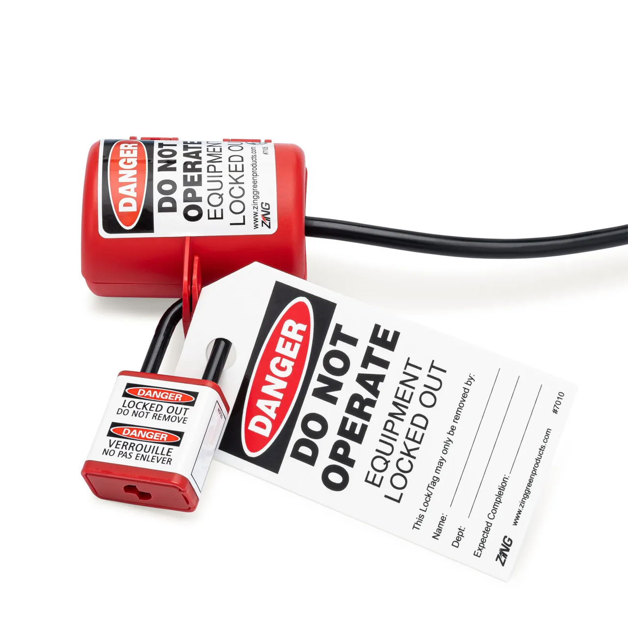 ZING 7105 Small Plug Lockout Device, Recycled Plastic