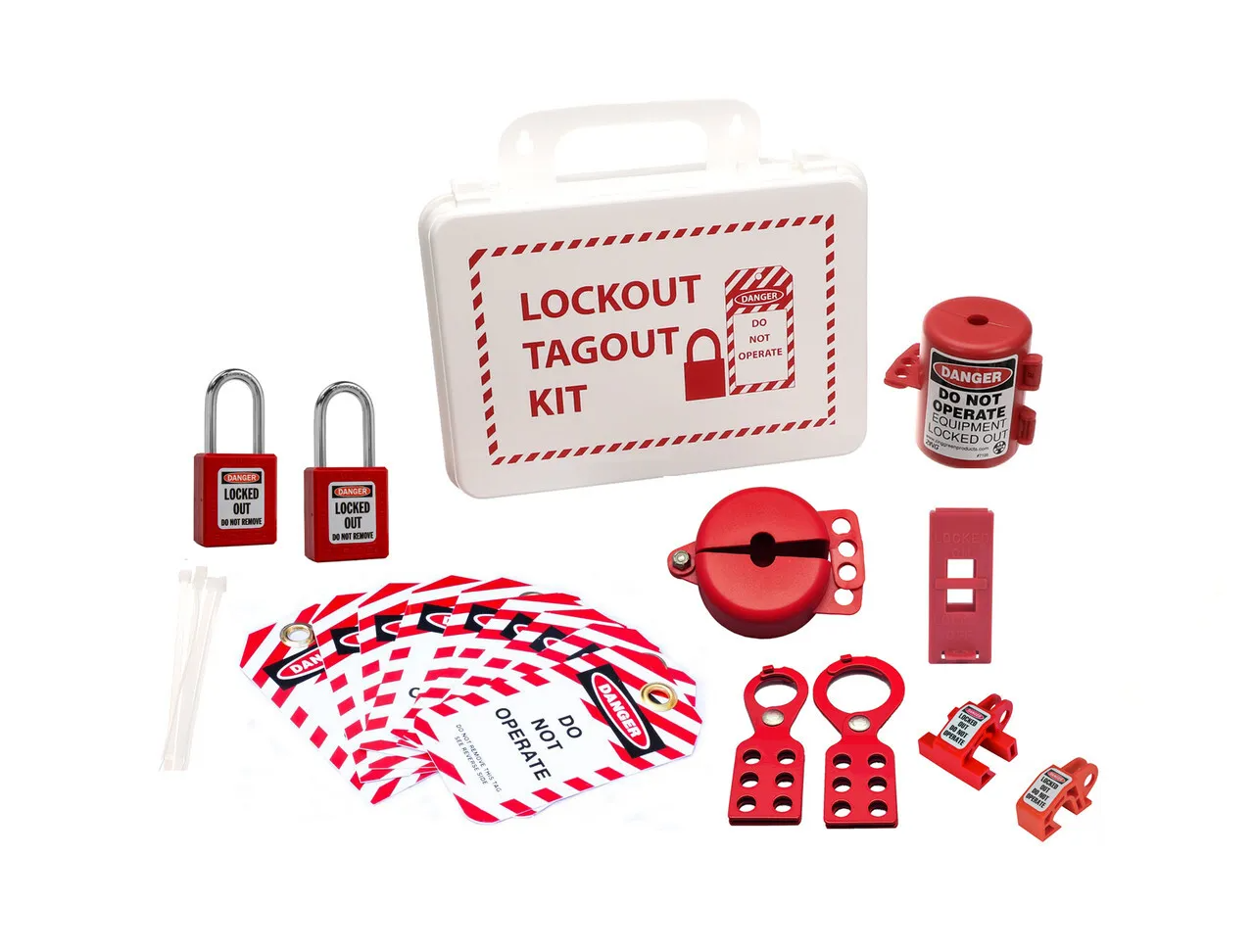 ZING 7154-USA Lockout Tagout Case Kit, 29 Components