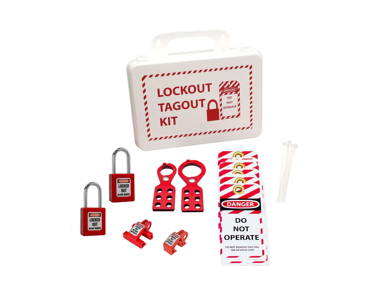 ZING 7155-USA Lockout Tagout Case Kit, 17 Components