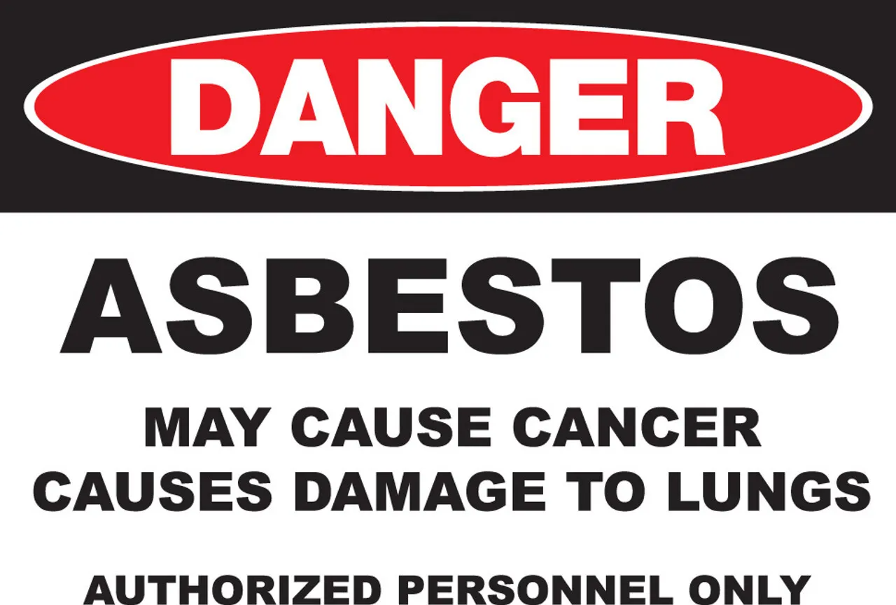 ZING 265 Eco GHS Sign, DANGER, Asbestos, 10 H"x 14 W"