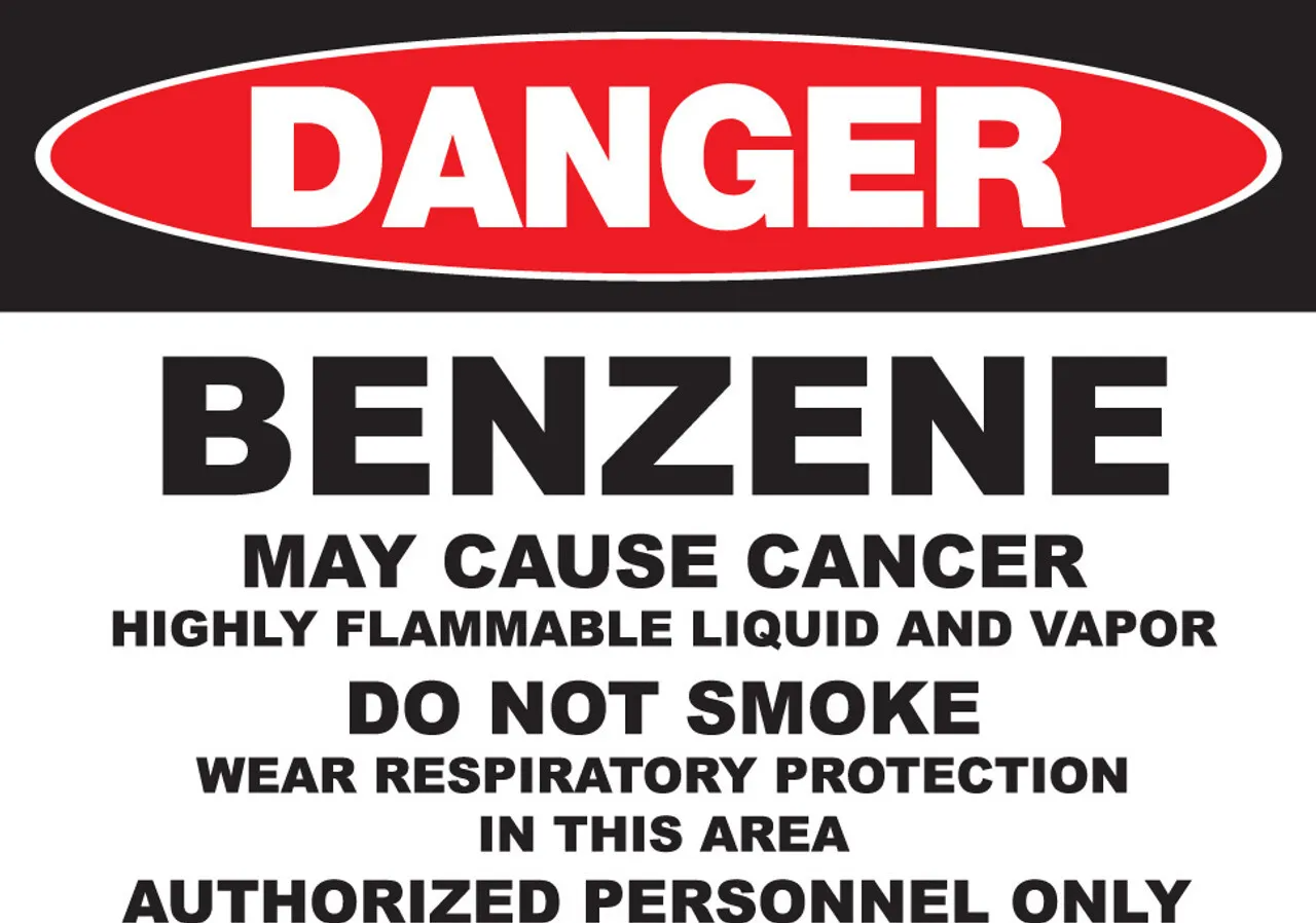 ZING 2661 Eco GHS Sign, DANGER, Benzene, 10 H"x 14 W"