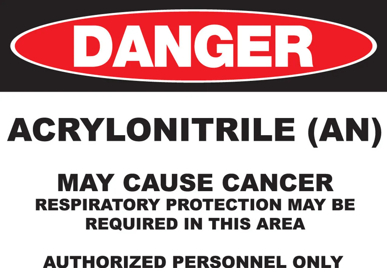 ZING 2667 Eco GHS Sign, DANGER, Acrylonitrile, 10 H"x 14 W"