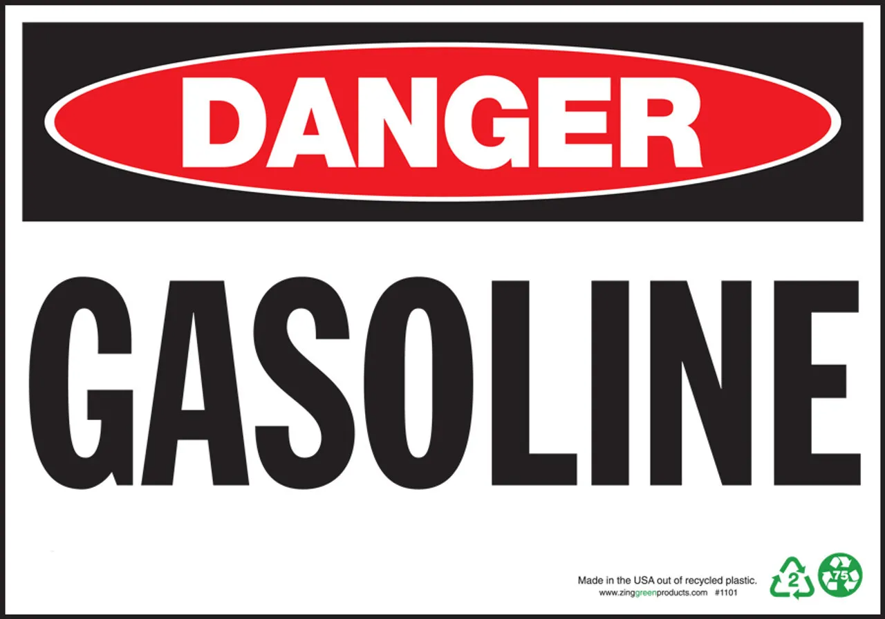 ZING Danger Sign, Gasoline
