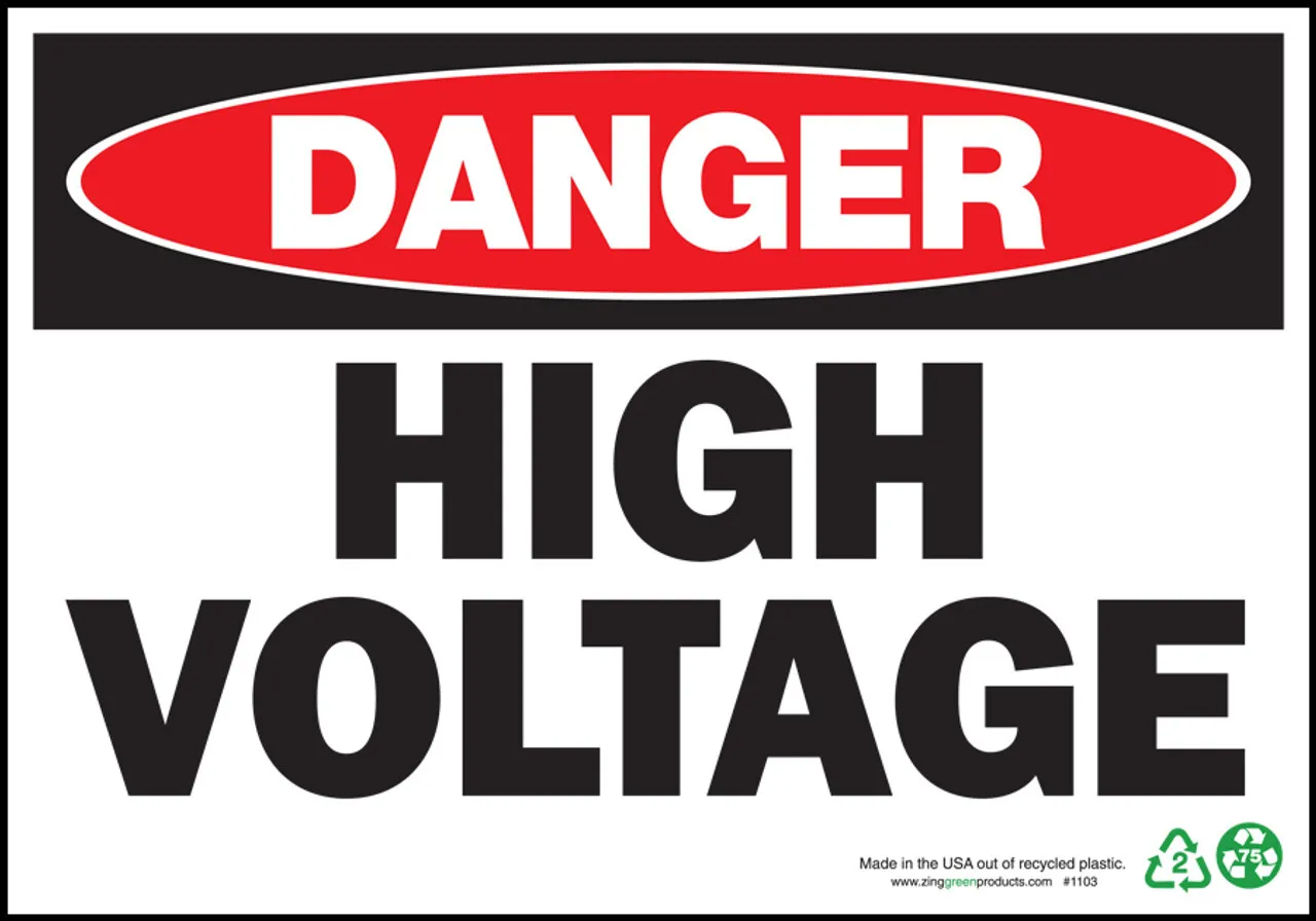ZING Danger Sign, High Voltage