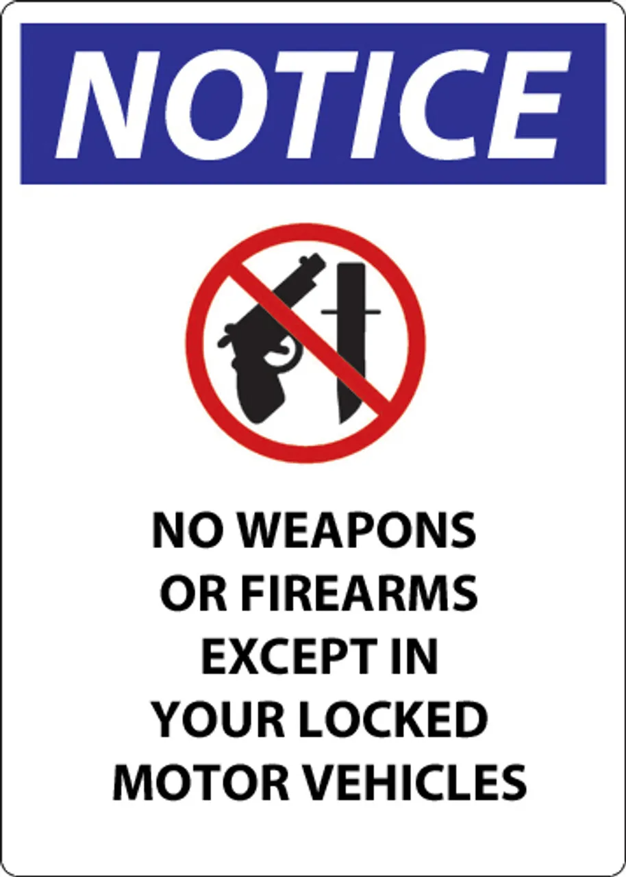 ZING Concealed Carry Sign, Wisconsin