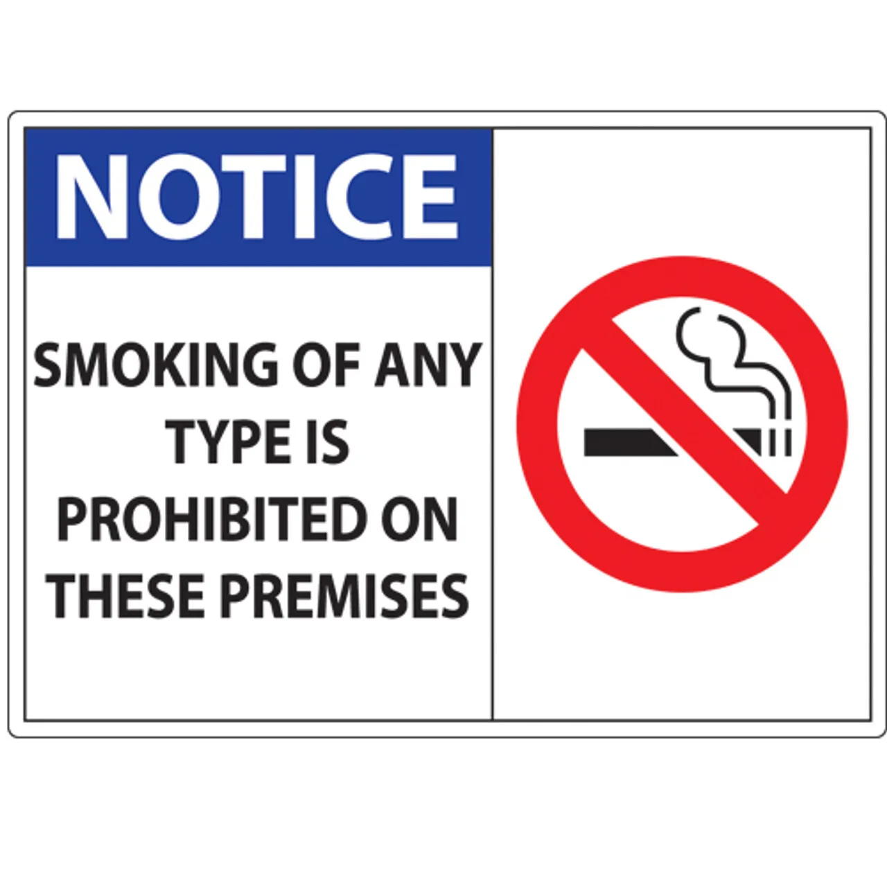 ZING Eco Policy Sign, Smoking of Any Type Prohibited