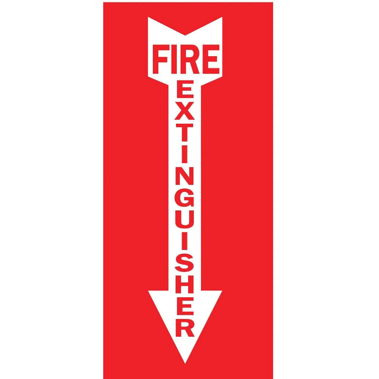 ZING 1885 Eco Safety Sign, Fire Extinguisher w/Arrow, 14Hx3.25W
