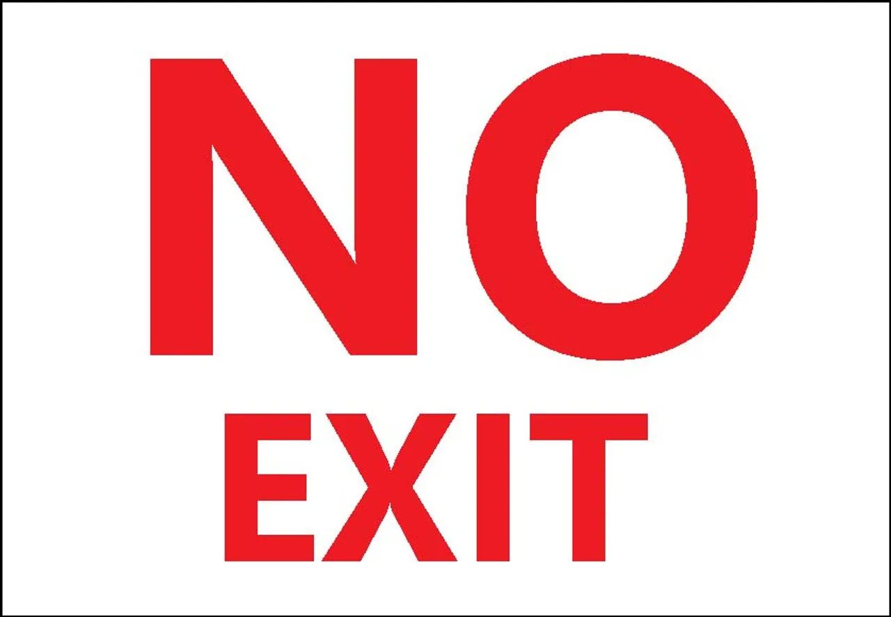 ZING Safety Sign, No Exit