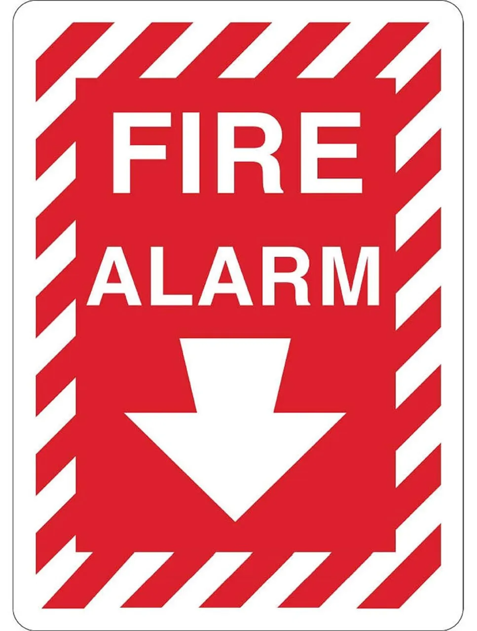 ZING Eco Safety Sign, Fire Alarm w/Arrow