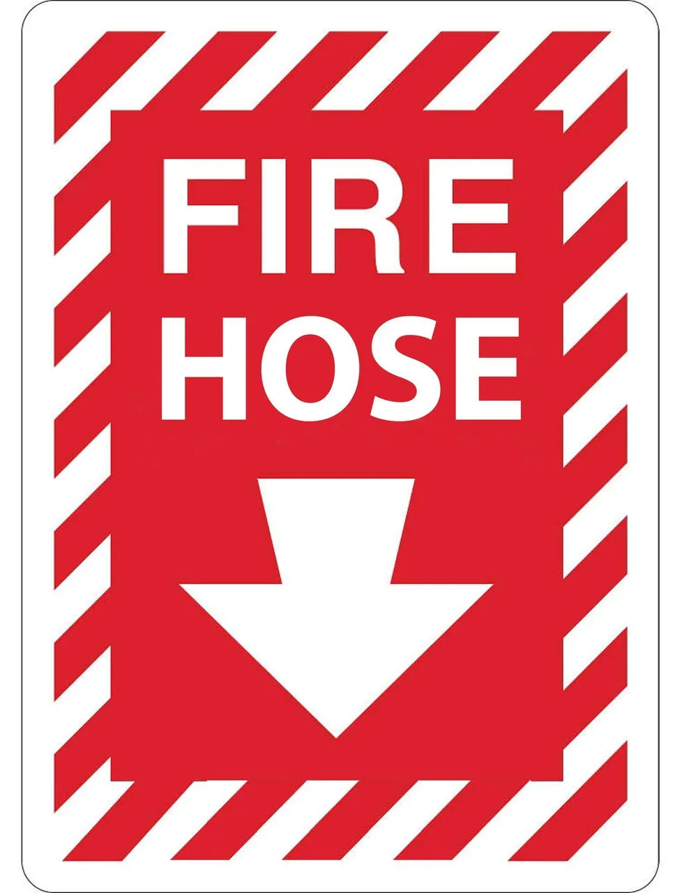 ZING Eco Safety Sign, Fire Hose w/Arrow