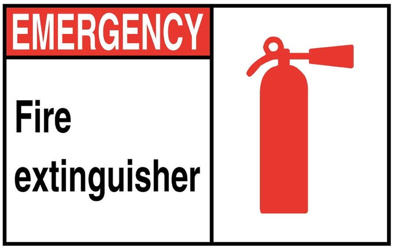 ZING Eco Safety Sign, Fire Extinguisher w/Picto