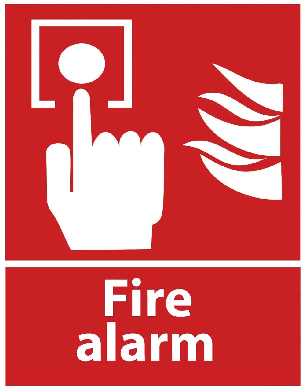 ZING Safety Sign, Fire Alarm w/Picto