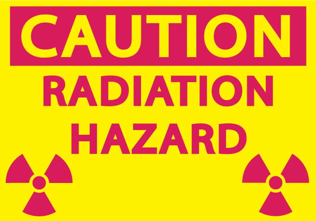 ZING Eco Safety Sign, Caution Radiation Hazard, 7Hx10W