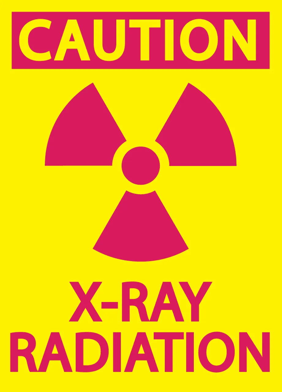 ZING Eco Safety Sign, Caution X-Ray Radiation, 10Hx7W