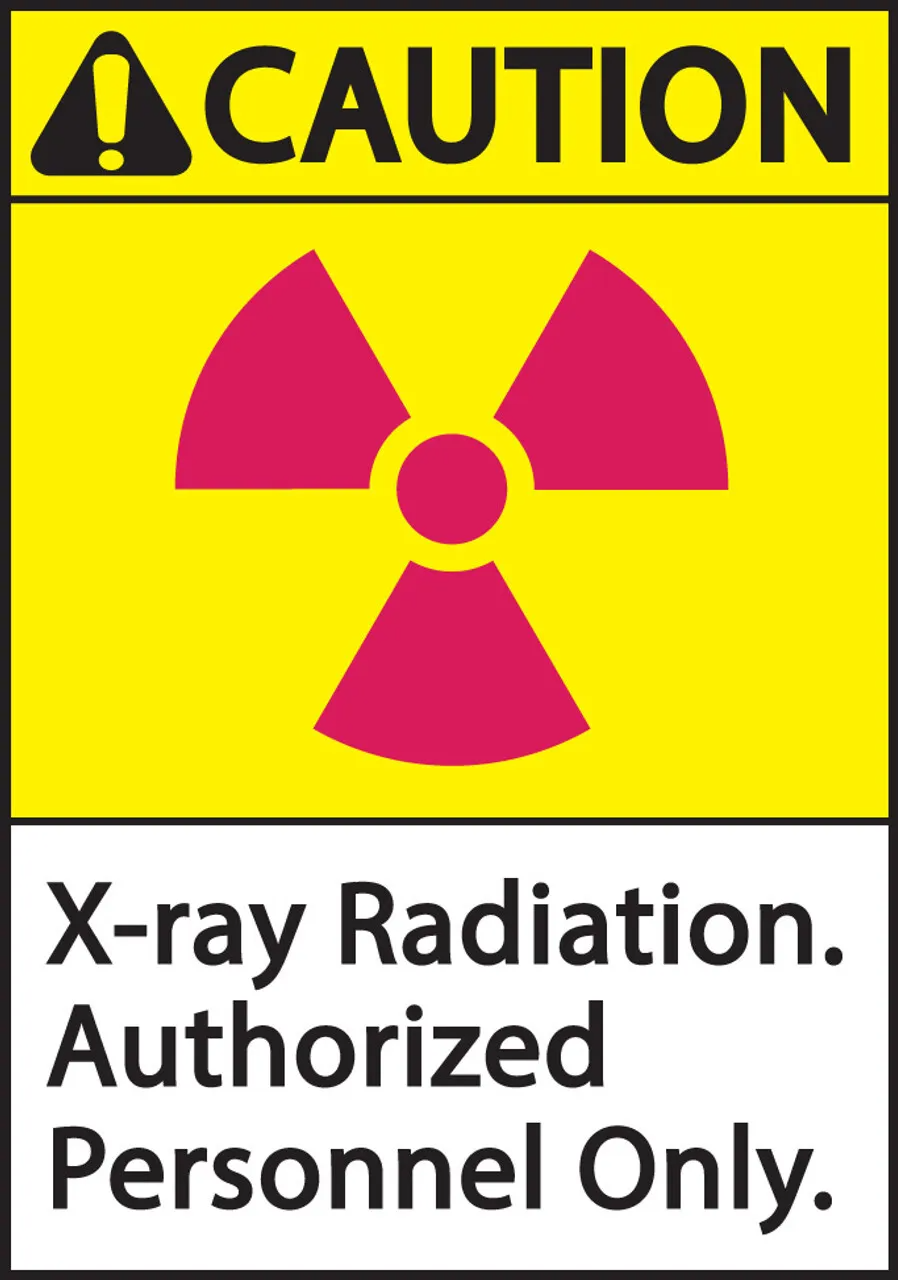 ZING Eco Safety Sign, X-Ray Radiation, Authorized Personnel Only