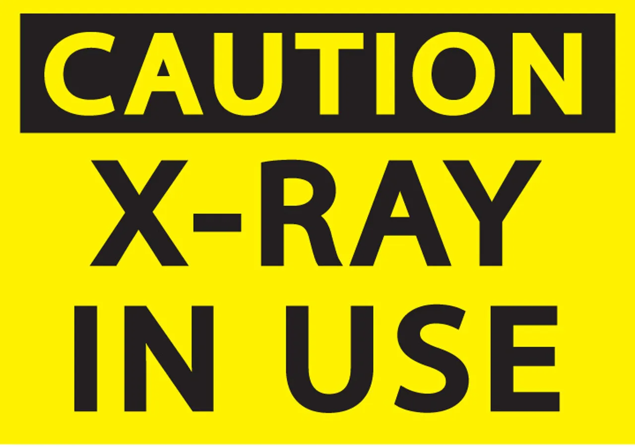 ZING Eco Safety Sign, Caution X-Ray In Use, 7Hx10W
