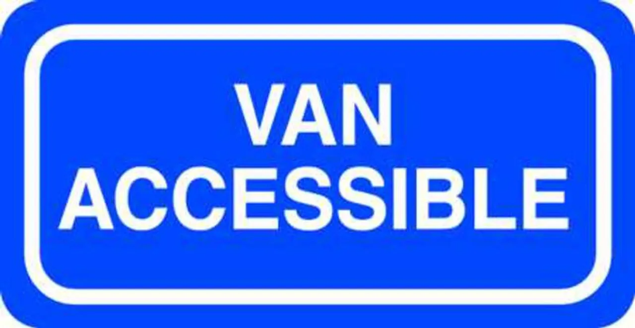ZING Eco Parking Sign, Van Accessible, 6Hx12W