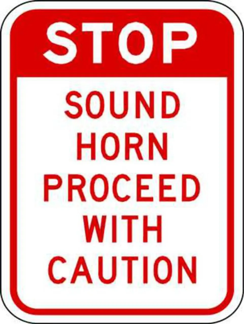 ZING Eco Traffic Sign, Stop Sound Horn, 18Hx12W