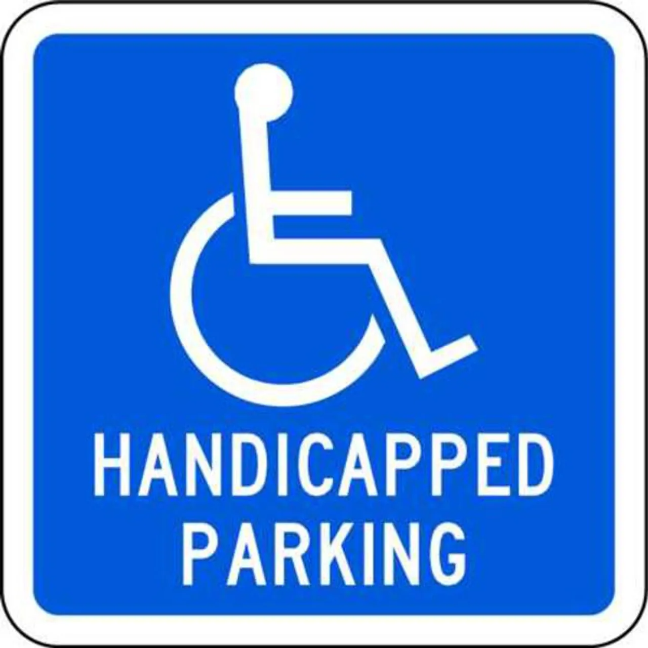 ZING Eco Parking Sign, Handicapped Parking with Symbol, 12Hx12W