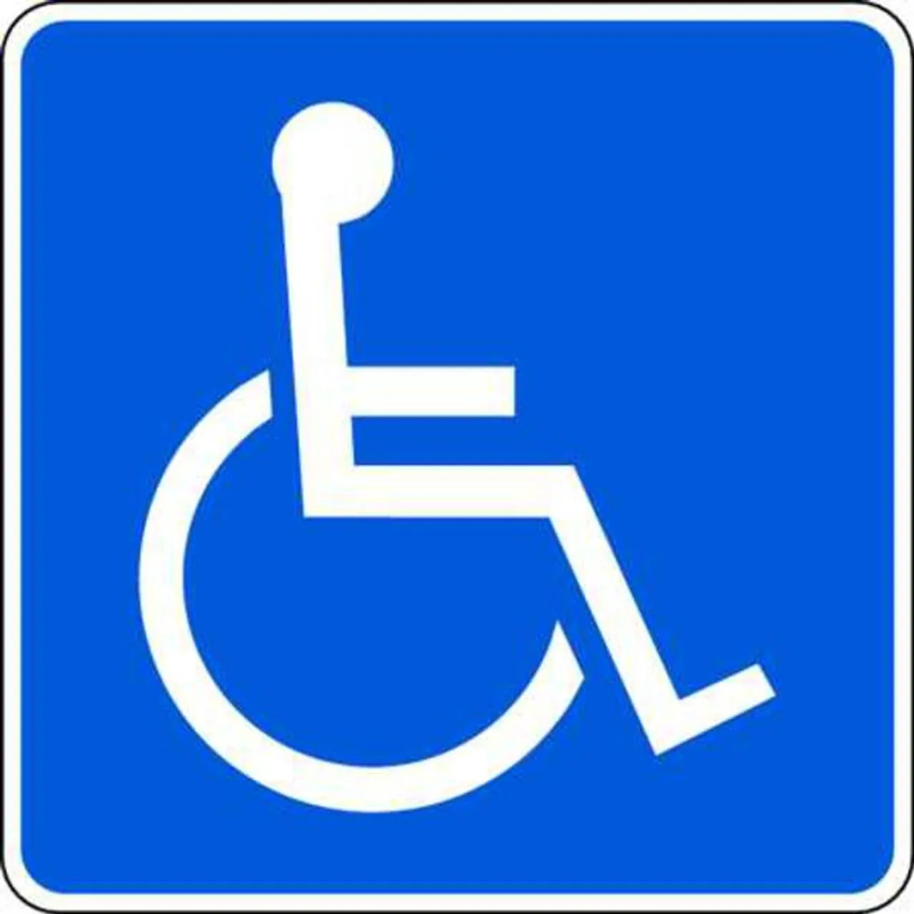 ZING Eco Parking Sign, Handicapped Symbol, 12Hx12W