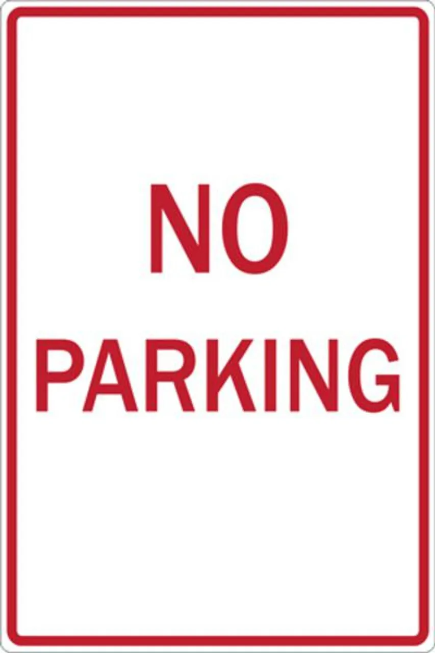 ZING Eco Parking Sign, No Parking, 18Hx12W