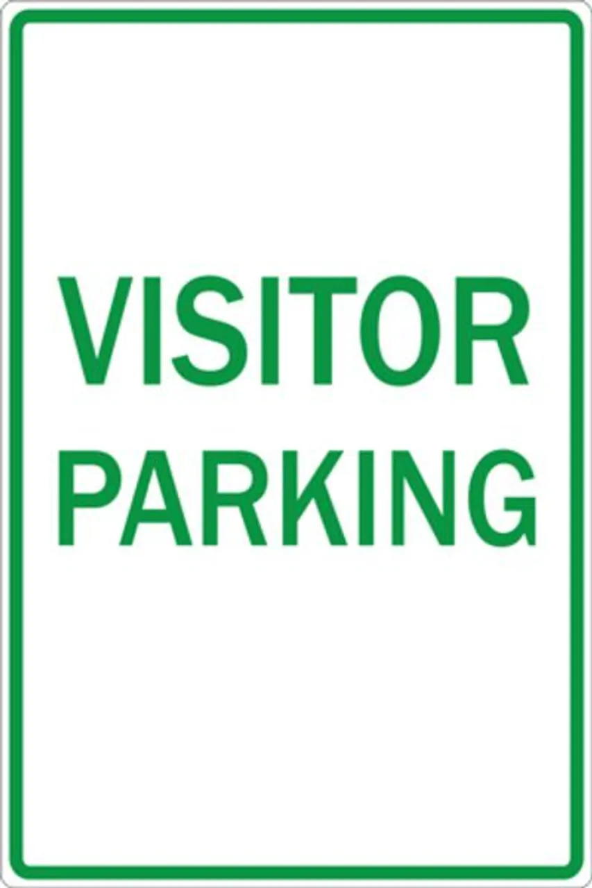 ZING Eco Parking Sign, Visitor Parking, 18Hx12W, Available in Different Materials