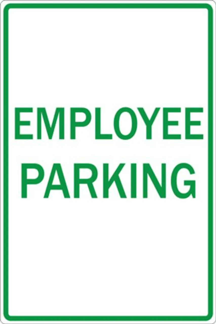 ZING Eco Parking Sign, Employee Parking, 18Hx12W