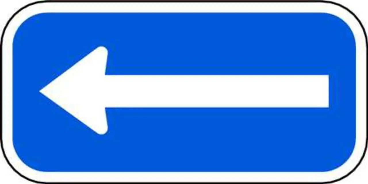 ZING Eco Parking Sign, Left Arrow, 6Hx12W