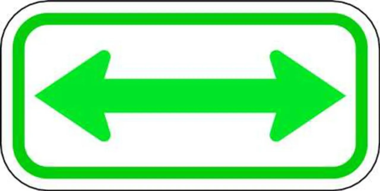 ZING Eco Parking Sign, Left and Right Arrow