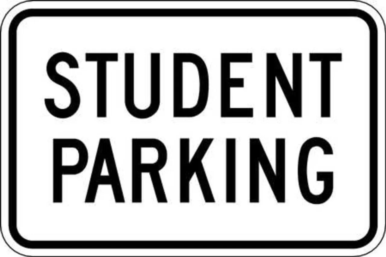 ZING Eco Parking Sign, Student Parking, 12Hx18W