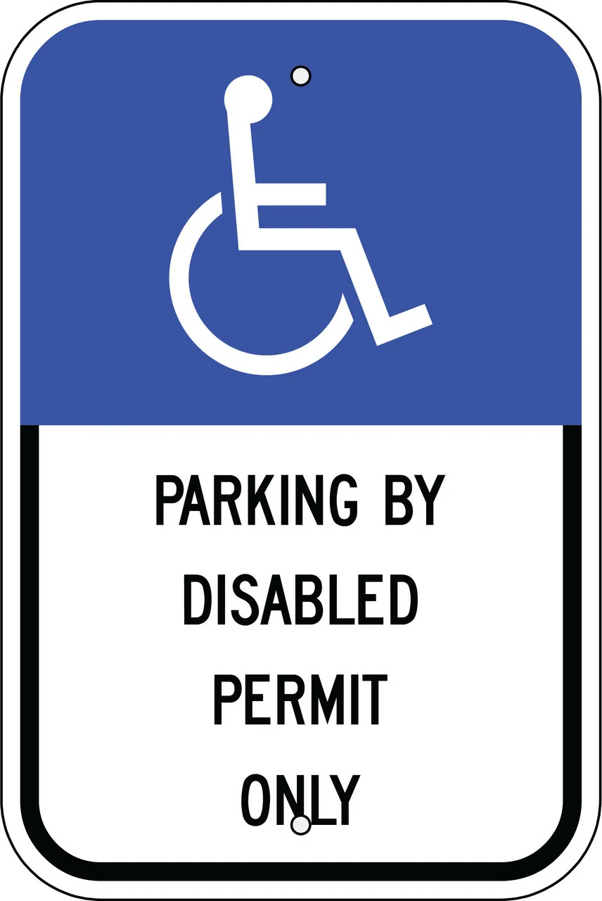 ZING 2685 Eco Parking Sign, Handicapped Parking Disabled Permit, Florida, 18Hx12W, Engineer Grade Prismatic, Recycled Aluminum