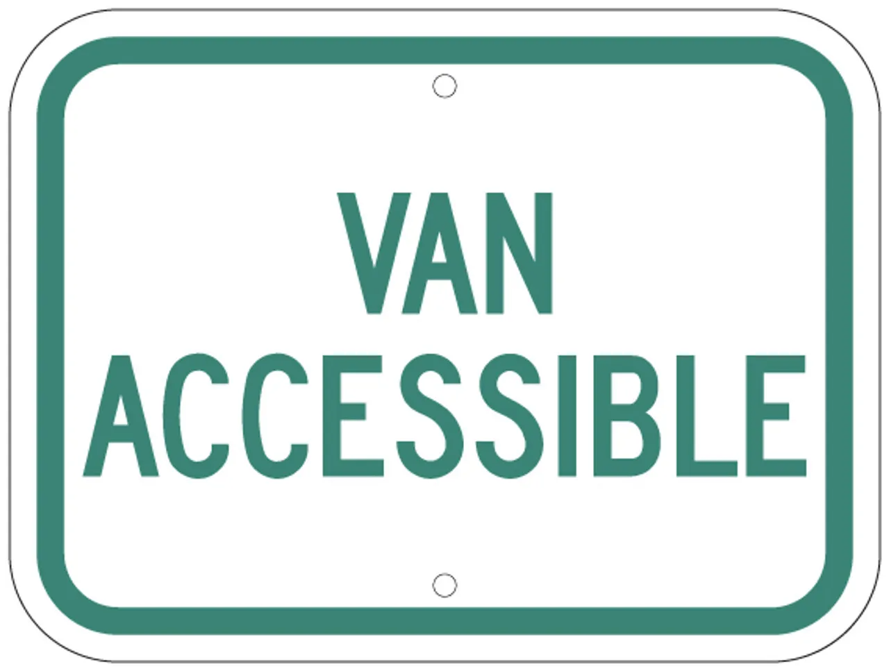 ZING 2699 Eco Parking Sign, Handicapped Van Accessible, N. Carolina, 9Hx12W, Engineer Grade Prismatic, Recycled Aluminum