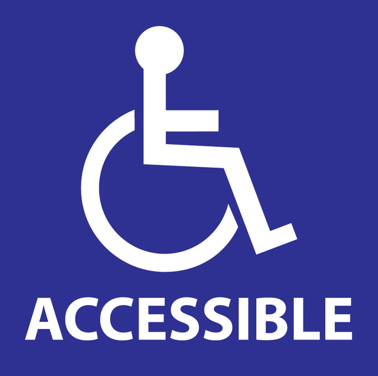 ZING Eco Handicap Accessible Label, 6Hx6W, Available in Different Materials, 2/PK