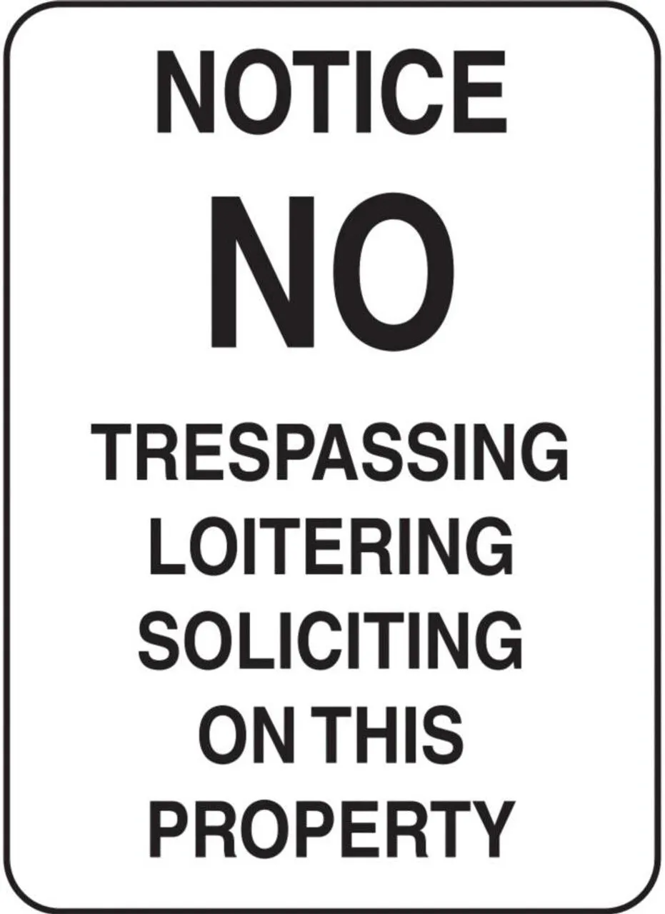 ZING 2737 Eco Security Sign, NOTICE No Trespassing, 14Hx10W, Recycled Aluminum