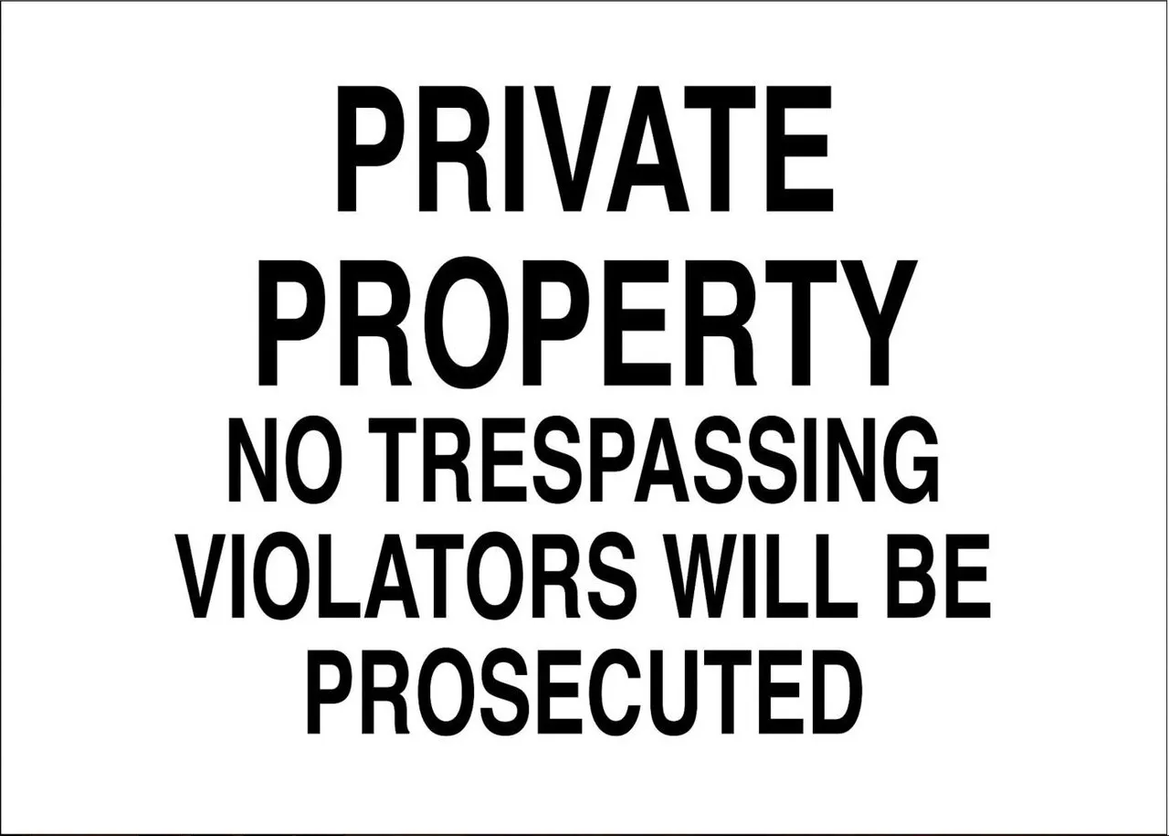 ZING 2742 Eco Security Sign, Private Property, 10Hx14W, Recycled Aluminum