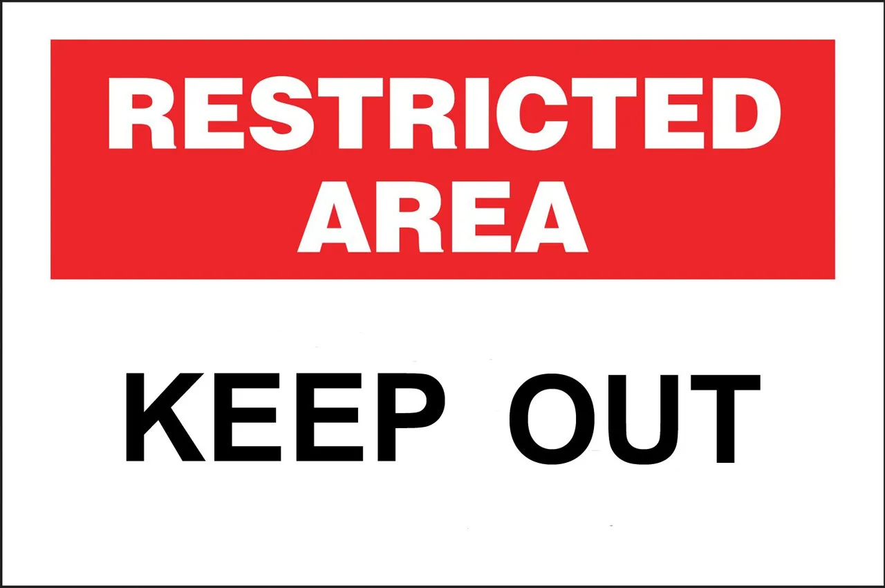 ZING 2744 Eco Security Sign, Restricted Keep Out, 10Hx14W, Recycled Aluminum